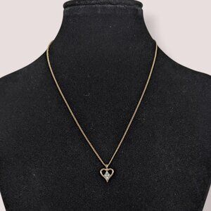 (2/$20) V. Amway Dainty Heart Pendant Necklace